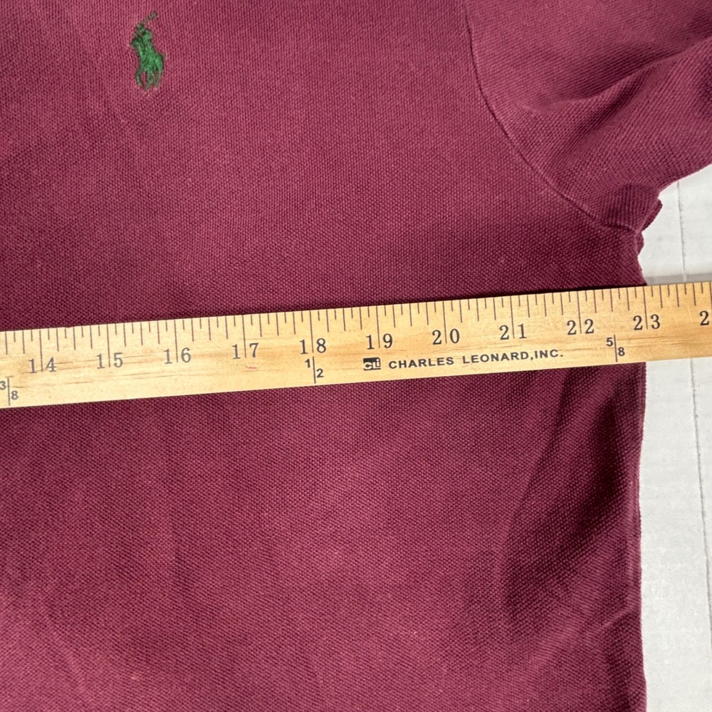 Polo Ralph Lauren Mens Burgundy Classic Fit Polo Shirt Size L - Picture 3 of 5